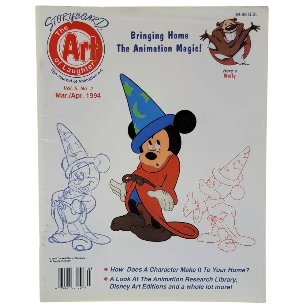Disney Storyboard The Art of Laughter Journal of Animation March April 94 Mickey